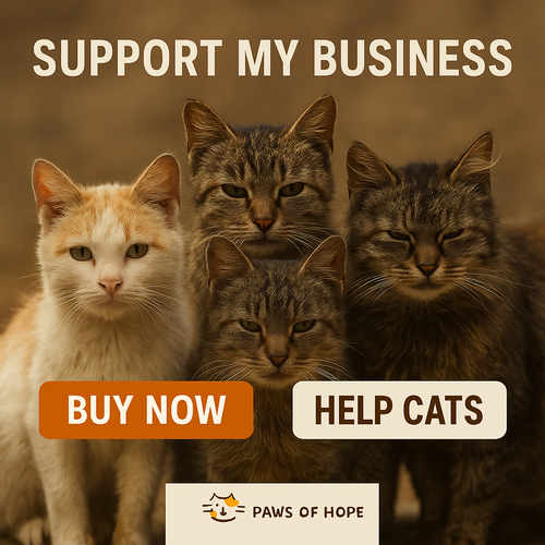 Support My Business 🐾 Every purchase helps rescue and care for cats in need.