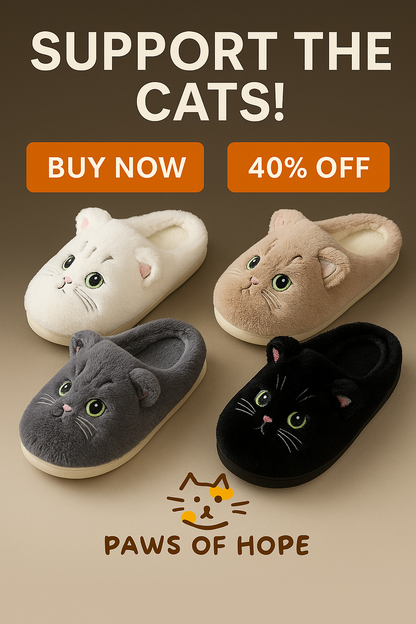 Paw Of Hope Cat Slippers